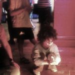 child w globe